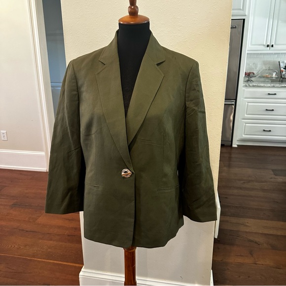 Anne Klein Olive Green Blazer - Picture 2 of 13